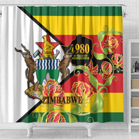 Zimbabwe Independence Day Shower Curtain Happy 45 Years Of Independence