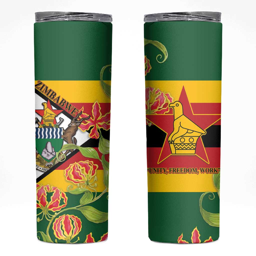 Zimbabwe Independence Day Skinny Tumbler Happy 45 Years Of Independence