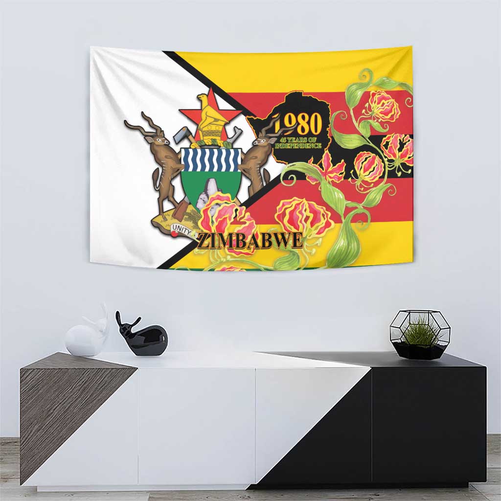 Zimbabwe Independence Day Tapestry Happy 45 Years Of Independence