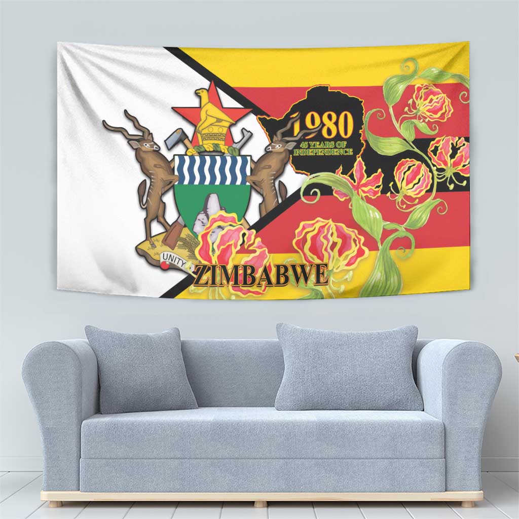Zimbabwe Independence Day Tapestry Happy 45 Years Of Independence