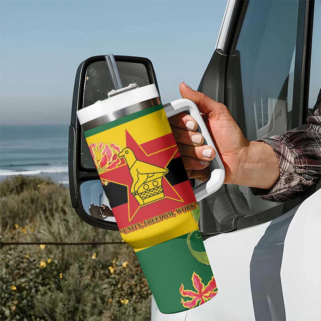 Zimbabwe Independence Day Tumbler With Handle Happy 45 Years Of Independence