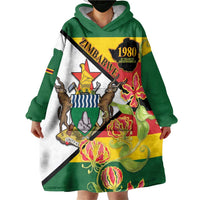 Zimbabwe Independence Day Wearable Blanket Hoodie Happy 45 Years Of Independence
