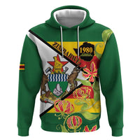 Zimbabwe Independence Day Zip Hoodie Happy 45 Years Of Independence