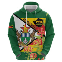 Zimbabwe Independence Day Zip Hoodie Happy 45 Years Of Independence