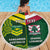 Custom Lebanon And Australia Rugby Beach Blanket Aussie Kangaroos Lebanese Cedars