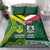 Custom Lebanon And Australia Rugby Bedding Set Aussie Kangaroos Lebanese Cedars