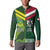Custom Lebanon And Australia Rugby Button Sweatshirt Aussie Kangaroos Lebanese Cedars