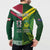 Custom Lebanon And Australia Rugby Button Sweatshirt Aussie Kangaroos Lebanese Cedars