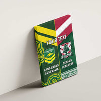 Custom Lebanon And Australia Rugby Canvas Wall Art Aussie Kangaroos Lebanese Cedars
