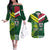 Custom Lebanon And Australia Rugby Couples Matching Off The Shoulder Long Sleeve Dress and Hawaiian Shirt Aussie Kangaroos Lebanese Cedars