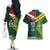 Custom Lebanon And Australia Rugby Couples Matching Off The Shoulder Long Sleeve Dress and Hawaiian Shirt Aussie Kangaroos Lebanese Cedars