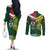 Custom Lebanon And Australia Rugby Couples Matching Off The Shoulder Long Sleeve Dress and Long Sleeve Button Shirt Aussie Kangaroos Lebanese Cedars