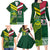 Custom Lebanon And Australia Rugby Family Matching Long Sleeve Bodycon Dress and Hawaiian Shirt Aussie Kangaroos Lebanese Cedars