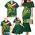 Custom Lebanon And Australia Rugby Family Matching Mermaid Dress and Hawaiian Shirt Aussie Kangaroos Lebanese Cedars