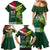 Custom Lebanon And Australia Rugby Family Matching Mermaid Dress and Hawaiian Shirt Aussie Kangaroos Lebanese Cedars