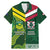 Custom Lebanon And Australia Rugby Family Matching Mermaid Dress and Hawaiian Shirt Aussie Kangaroos Lebanese Cedars