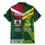 Custom Lebanon And Australia Rugby Family Matching Mermaid Dress and Hawaiian Shirt Aussie Kangaroos Lebanese Cedars