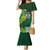 Custom Lebanon And Australia Rugby Family Matching Mermaid Dress and Hawaiian Shirt Aussie Kangaroos Lebanese Cedars