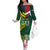 Custom Lebanon And Australia Rugby Family Matching Off The Shoulder Long Sleeve Dress and Hawaiian Shirt Aussie Kangaroos Lebanese Cedars