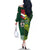 Custom Lebanon And Australia Rugby Family Matching Off The Shoulder Long Sleeve Dress and Hawaiian Shirt Aussie Kangaroos Lebanese Cedars