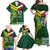 Custom Lebanon And Australia Rugby Family Matching Off Shoulder Maxi Dress and Hawaiian Shirt Aussie Kangaroos Lebanese Cedars