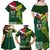 Custom Lebanon And Australia Rugby Family Matching Off Shoulder Maxi Dress and Hawaiian Shirt Aussie Kangaroos Lebanese Cedars