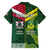 Custom Lebanon And Australia Rugby Family Matching Puletasi and Hawaiian Shirt Aussie Kangaroos Lebanese Cedars
