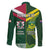 Custom Lebanon And Australia Rugby Family Matching Puletasi and Hawaiian Shirt Aussie Kangaroos Lebanese Cedars