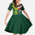 Custom Lebanon And Australia Rugby Family Matching Short Sleeve Bodycon Dress and Hawaiian Shirt Aussie Kangaroos Lebanese Cedars
