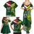 Custom Lebanon And Australia Rugby Family Matching Summer Maxi Dress and Hawaiian Shirt Aussie Kangaroos Lebanese Cedars