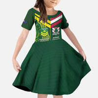 Custom Lebanon And Australia Rugby Family Matching Tank Maxi Dress and Hawaiian Shirt Aussie Kangaroos Lebanese Cedars