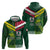 Custom Lebanon And Australia Rugby Hoodie Aussie Kangaroos Lebanese Cedars
