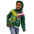 Custom Lebanon And Australia Rugby Kid Hoodie Aussie Kangaroos Lebanese Cedars