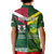 Custom Lebanon And Australia Rugby Kid Polo Shirt Aussie Kangaroos Lebanese Cedars