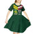 Custom Lebanon And Australia Rugby Kid Short Sleeve Dress Aussie Kangaroos Lebanese Cedars