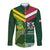 Custom Lebanon And Australia Rugby Long Sleeve Button Shirt Aussie Kangaroos Lebanese Cedars