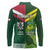 Custom Lebanon And Australia Rugby Long Sleeve Polo Shirt Aussie Kangaroos Lebanese Cedars
