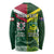 Custom Lebanon And Australia Rugby Long Sleeve Shirt Aussie Kangaroos Lebanese Cedars