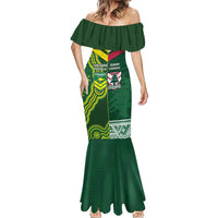 Custom Lebanon And Australia Rugby Mermaid Dress Aussie Kangaroos Lebanese Cedars