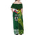 Custom Lebanon And Australia Rugby Off Shoulder Maxi Dress Aussie Kangaroos Lebanese Cedars