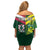 Custom Lebanon And Australia Rugby Off Shoulder Short Dress Aussie Kangaroos Lebanese Cedars