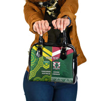 Custom Lebanon And Australia Rugby Shoulder Handbag Aussie Kangaroos Lebanese Cedars