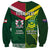 Custom Lebanon And Australia Rugby Sweatshirt Aussie Kangaroos Lebanese Cedars