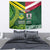 Custom Lebanon And Australia Rugby Tapestry Aussie Kangaroos Lebanese Cedars