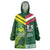 Custom Lebanon And Australia Rugby Wearable Blanket Hoodie Aussie Kangaroos Lebanese Cedars