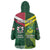 Custom Lebanon And Australia Rugby Wearable Blanket Hoodie Aussie Kangaroos Lebanese Cedars