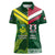 Custom Lebanon And Australia Rugby Women Polo Shirt Aussie Kangaroos Lebanese Cedars