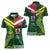 Custom Lebanon And Australia Rugby Women Polo Shirt Aussie Kangaroos Lebanese Cedars
