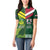 Custom Lebanon And Australia Rugby Women Polo Shirt Aussie Kangaroos Lebanese Cedars