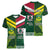 Custom Lebanon And Australia Rugby Women V-Neck T-Shirt Aussie Kangaroos Lebanese Cedars